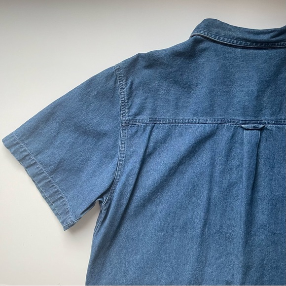 Vintage Bobbie Brooks Denim Short Sleeve - Embroidered Flowers - Size Large - Picture 8 of 14